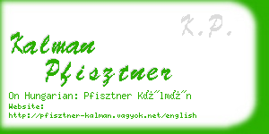 kalman pfisztner business card